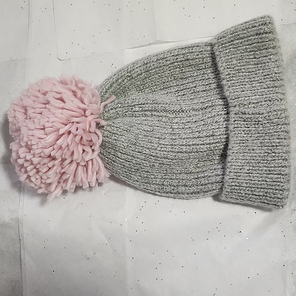 Grey and White - Beenie Hat - Picture 2 of 3